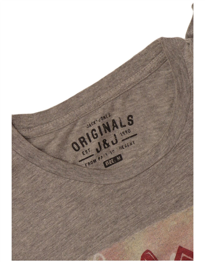 Jack & Jones Herren Grafik-T-Shirt-Oberteil Mittelgrau