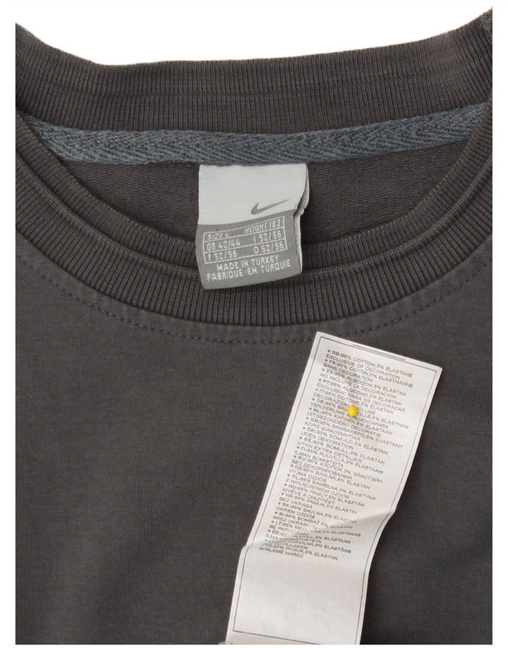 Nike Herren Grafik-Sweatshirt-Pullover UK 42/44 Große graue Baumwolle