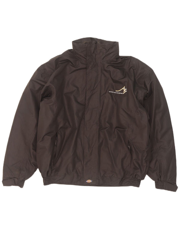 Dickies Herren-Bomberjacke mit grafischer Kapuze, Gr. 40, großes schwarzes Nylon