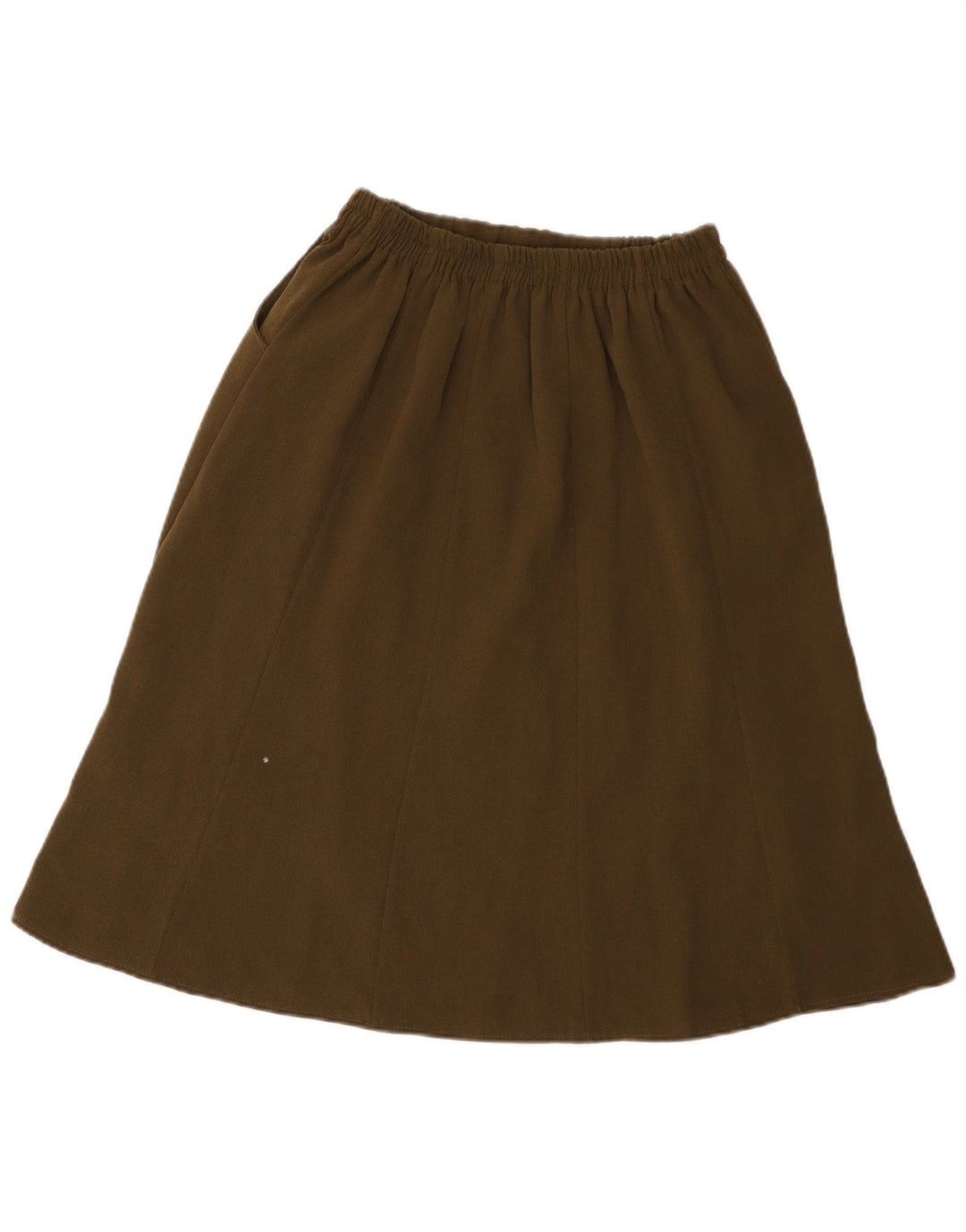 Vintage Damen A-Linienrock W28 Medium Khaki Polyester