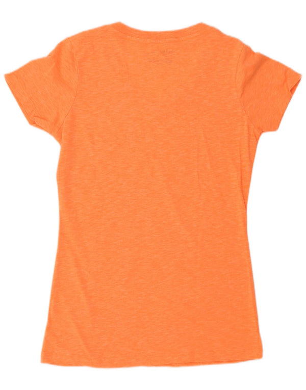 HARD ROCK CAFE Damen Singapore Graphic T-Shirt Top UK 14 Medium Orange