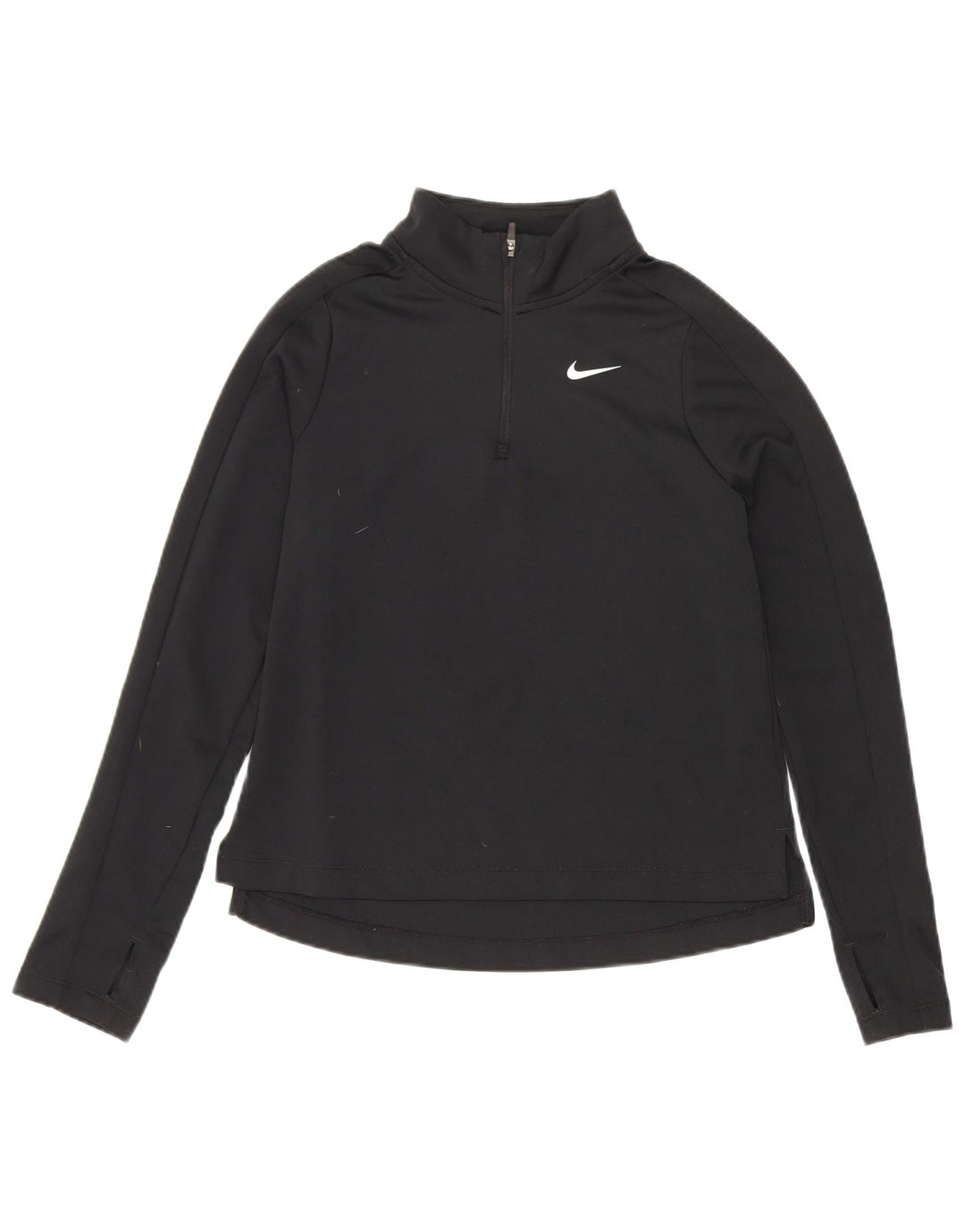 Nike Dri Fit Pullover-Trainingsoberteil für Mädchen mit Reißverschluss, 10–11 Jahre, mittelgroß, Schwarz
