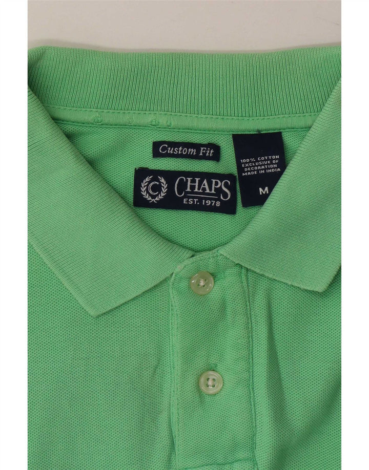 Chaps Custom Fit Poloshirt für Herren, mittelgrüne Baumwolle