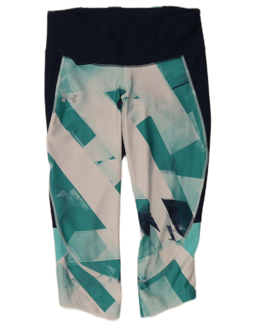 Under Armour Damen Kompressionsleggings UK 12 Medium Türkis Geometrisch