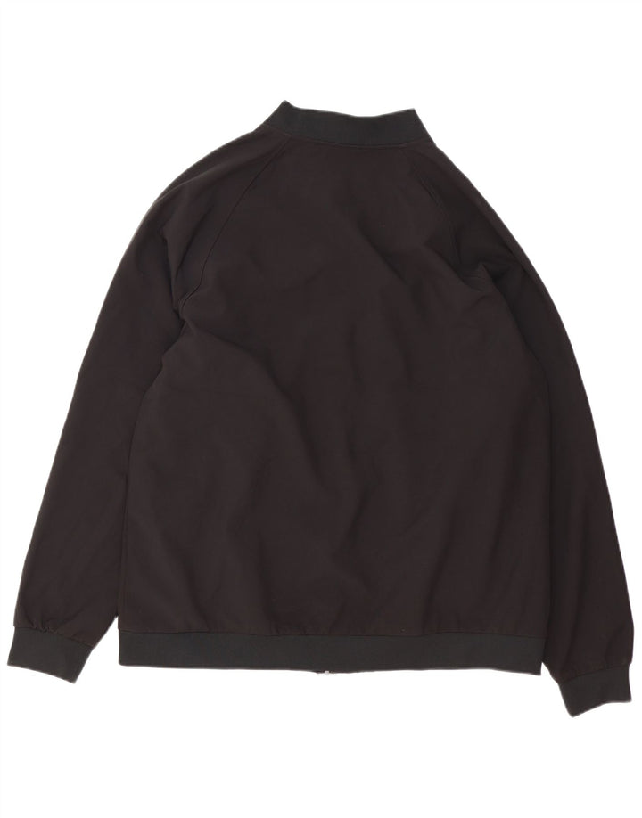 New Balance Herren-Trainingsanzug-Top-Jacke XL aus schwarzem Polyester