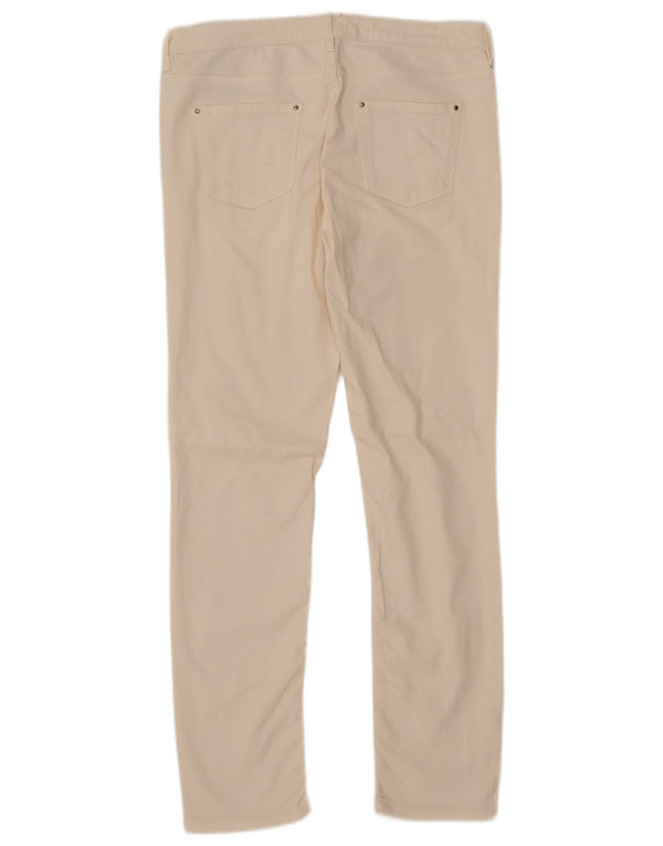 Massimo Dutti Damen Slim Jeans EU 42 Large W32 L30 Off White Baumwolle