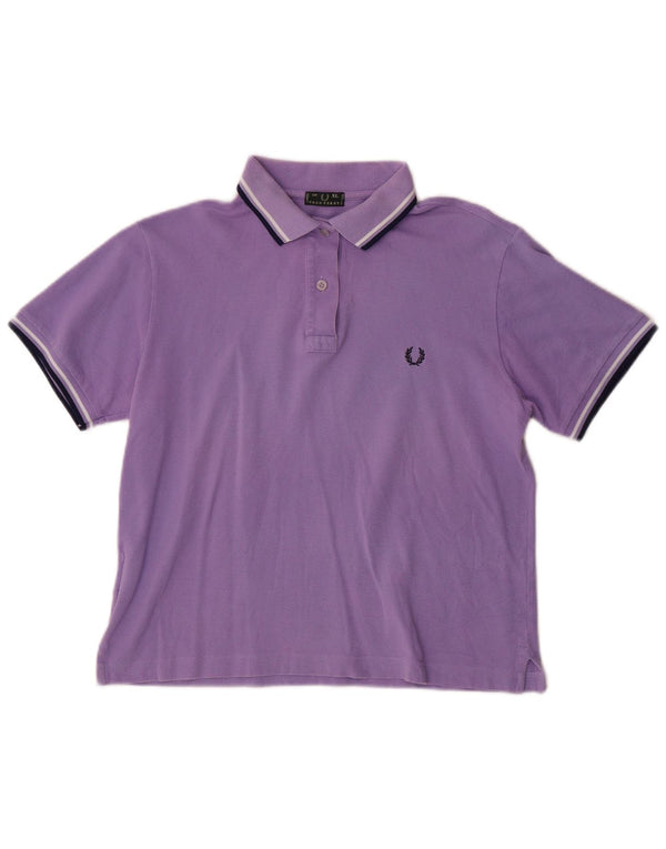 Fred Perry Damen Poloshirt UK 18 XL Lila Baumwolle