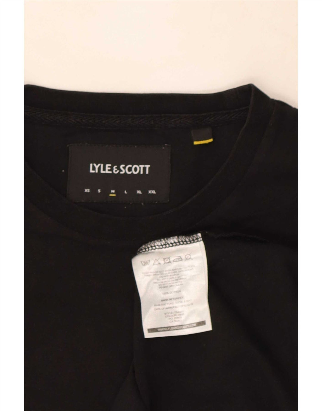 Lyle & Scott Herren T-Shirt Top Medium Schwarz Baumwolle