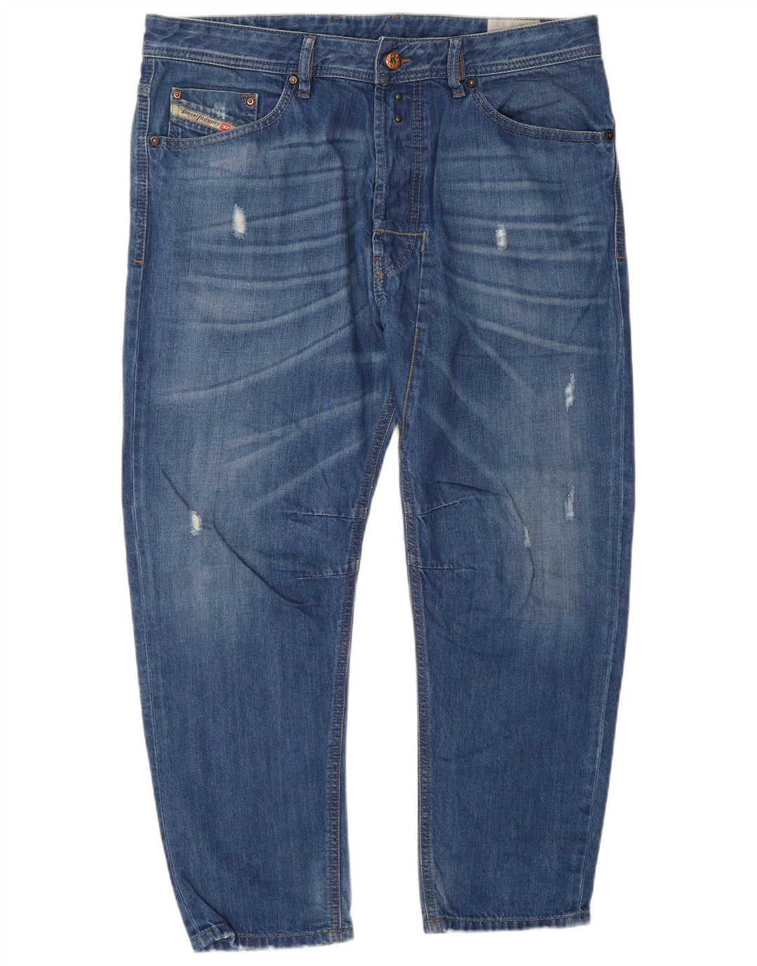Diesel Herren Distressed Slim Jeans W34 L26 Blaue Baumwolle