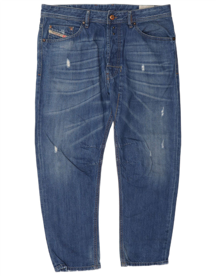 Diesel Herren Distressed Slim Jeans W34 L26 Blaue Baumwolle