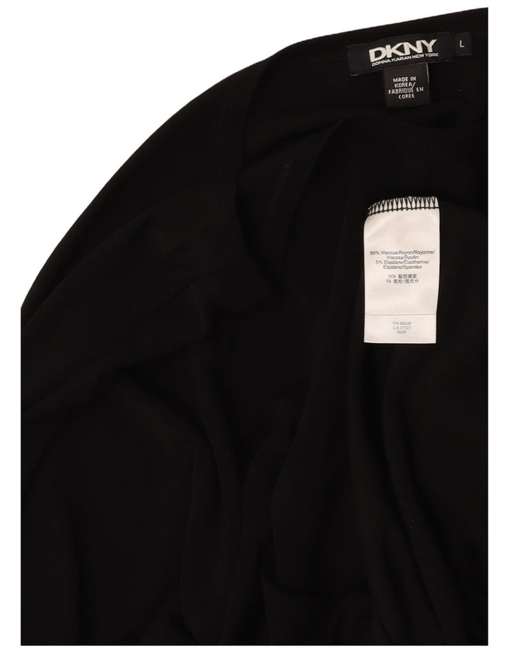 DKNY Damen Fledermaus-Tunikakleid UK 16 Large Schwarz Viskose
