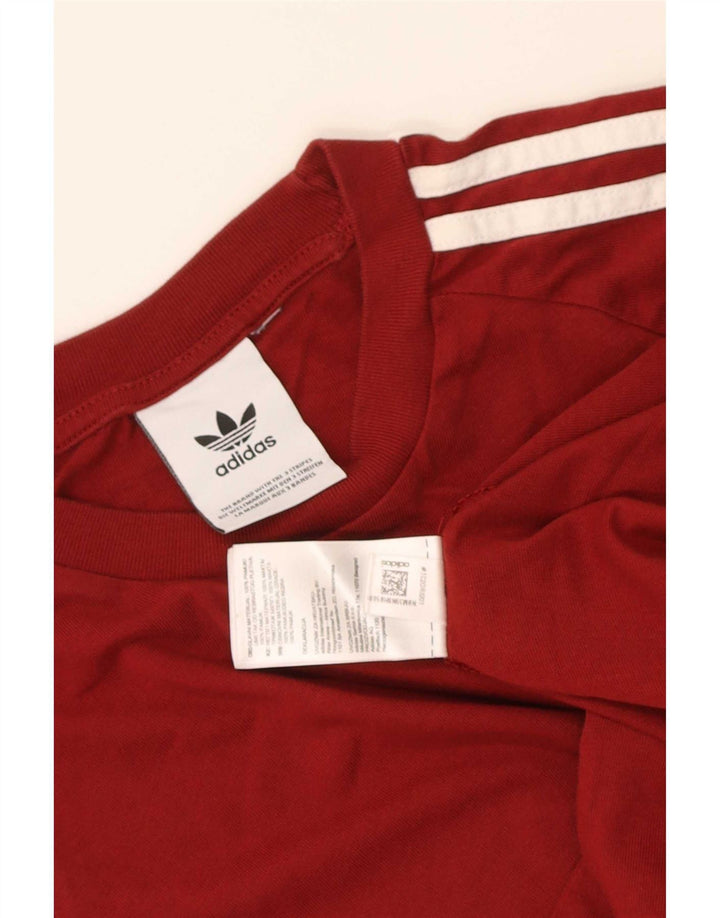 Adidas Herren T-Shirt Top Small Rot Baumwolle