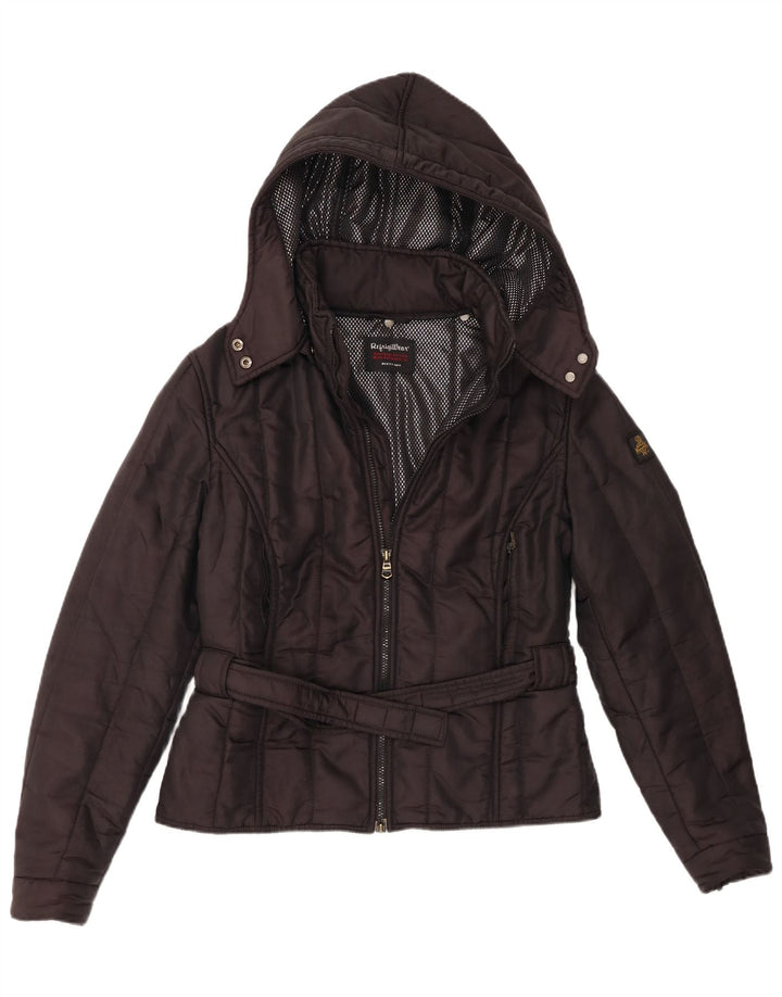 Refrigiwear Damen-Windbreakerjacke mit Kapuze, UK 16, Größe L, Schwarz, Polyamid