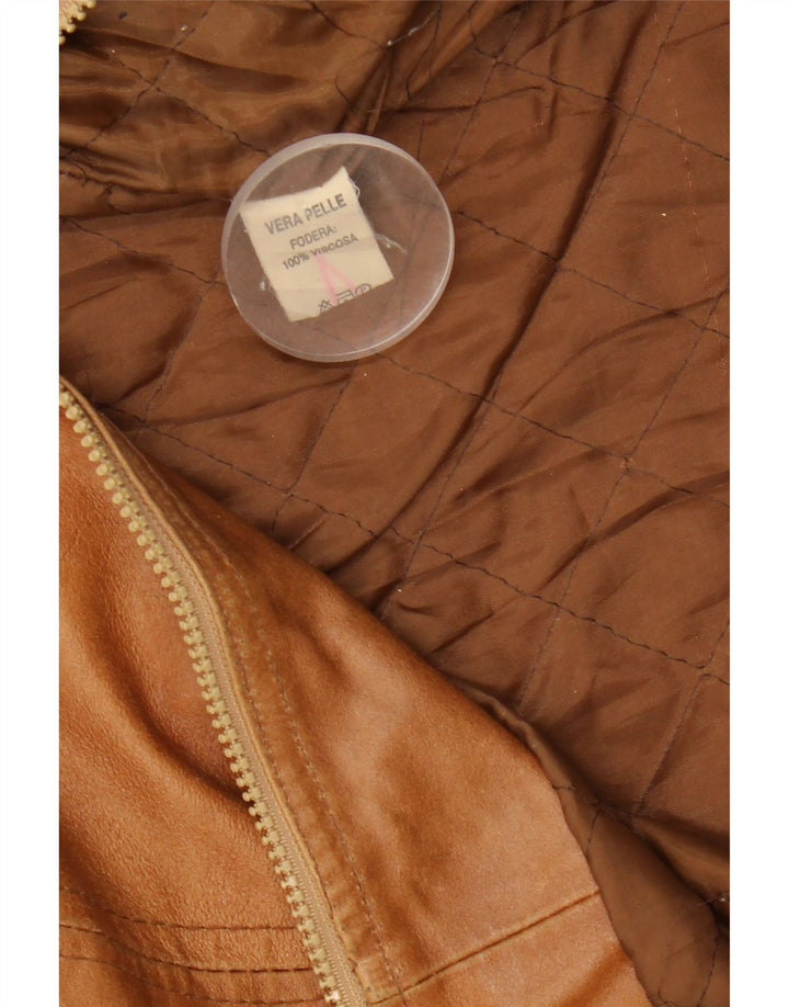 Nadine Herren Lederjacke UK 40 Großes braunes Leder