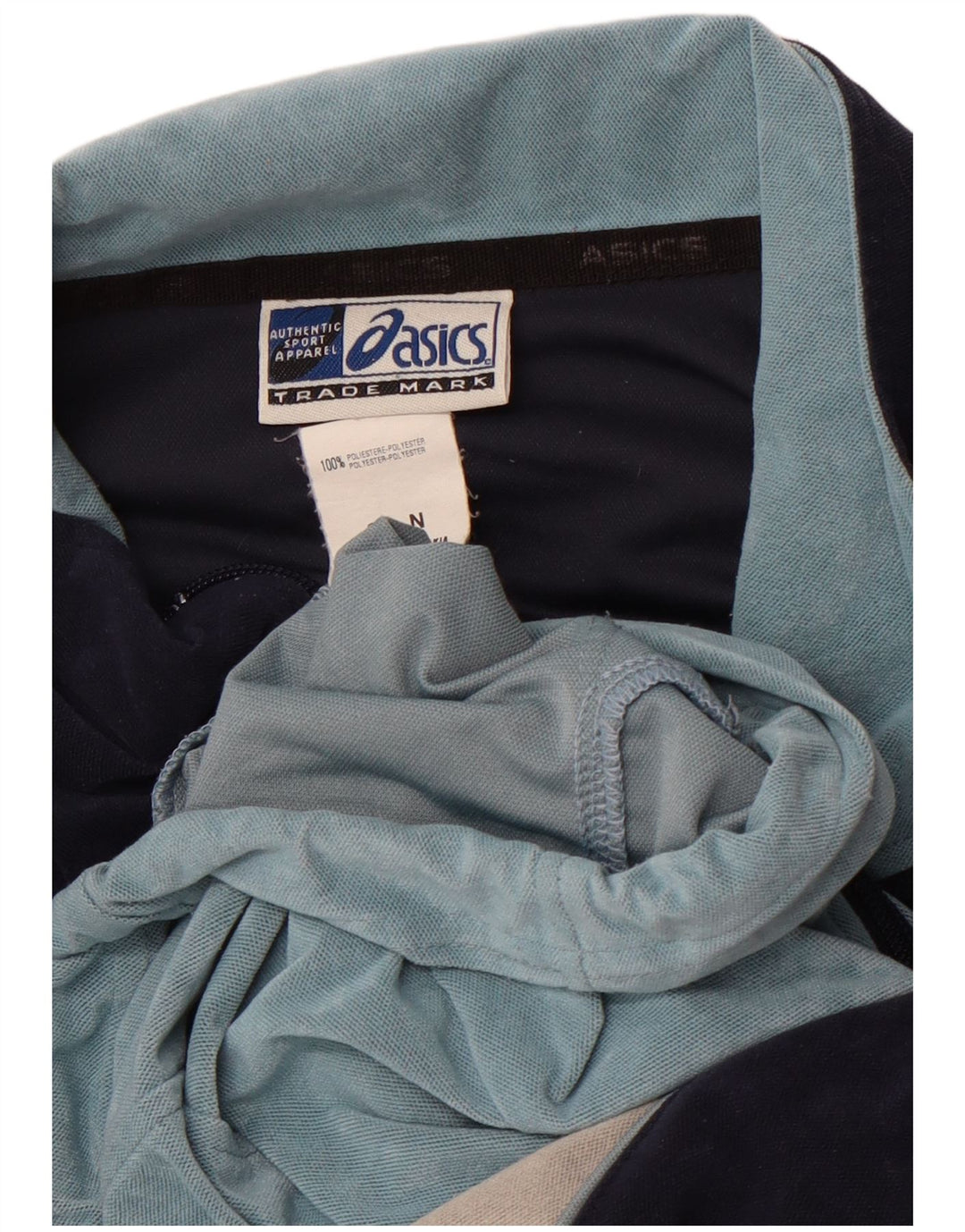 ASICS Herren-Trainingsanzug-Top-Jacke, groß, blau, Farbblock, Polyester, Sport