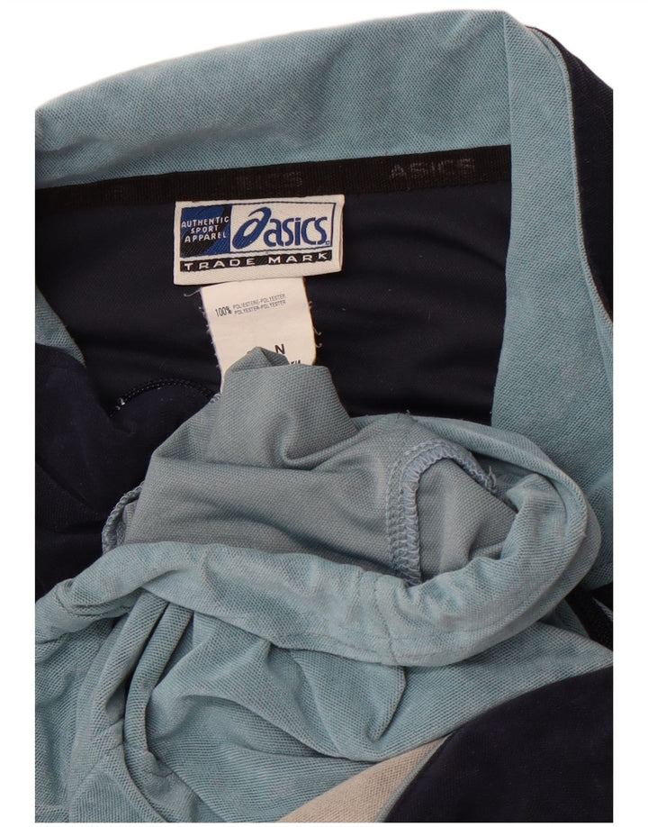 ASICS Herren-Trainingsanzug-Top-Jacke, groß, blau, Farbblock, Polyester, Sport