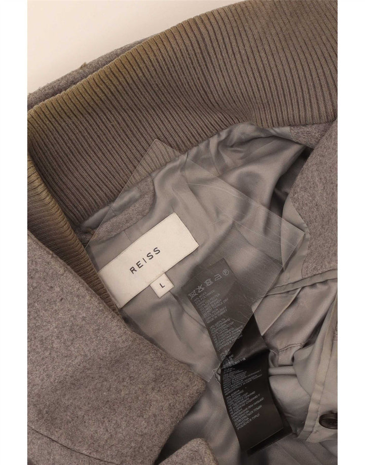 Reiss Herrenmantel UK 40 Große graue Wolle