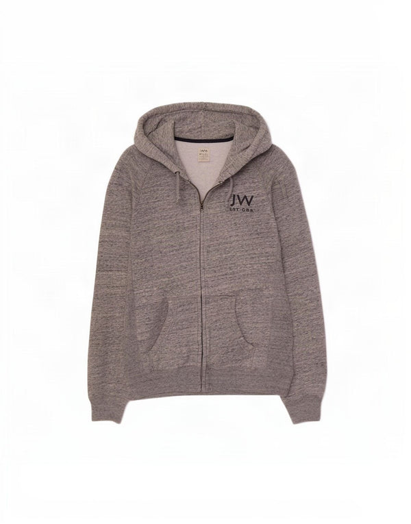 Jack Wills Herren-Kapuzenpullover mit Reißverschluss, klein, grau gefleckte Baumwolle
