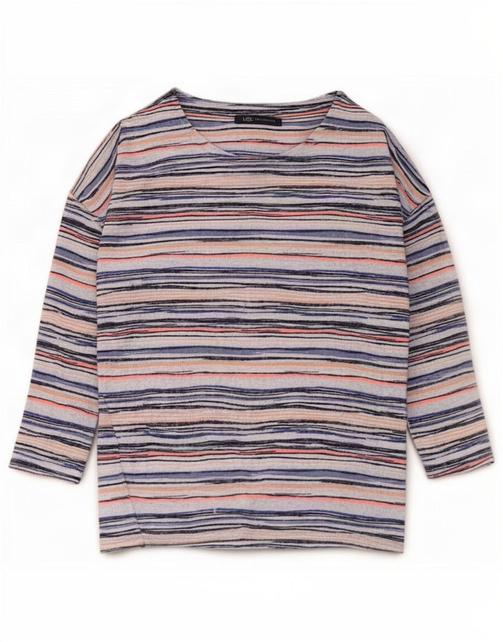 Marks & Spencer Damen-Top mit 3/4-Ärmeln, Größe S, mehrfarbig, gestreift