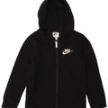 NIKE Boys Zip Hoodie Sweater 4-5 Years Small  Black Cotton