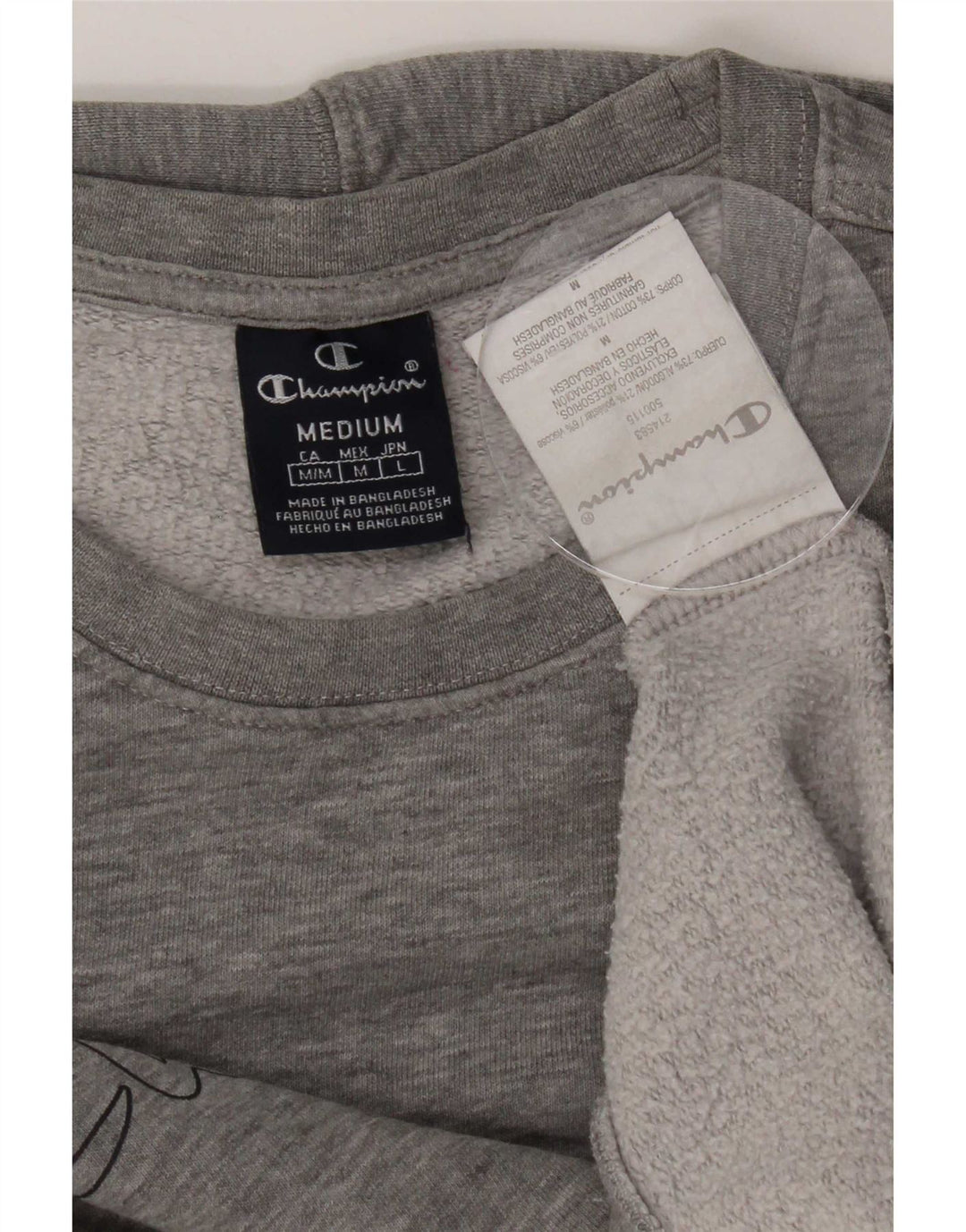Champion Herren-Sweatshirt mit Grafik, mittelgrau gefleckte Baumwolle