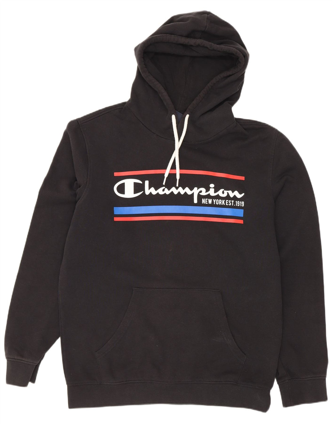 Champion Herren-Kapuzenpullover mit Grafik, mittelschwarz, Baumwolle