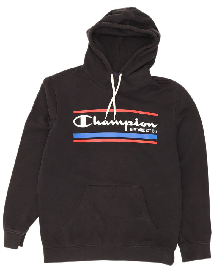 Champion Herren-Kapuzenpullover mit Grafik, mittelschwarz, Baumwolle