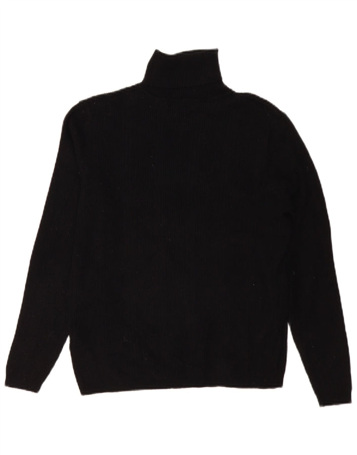 Marks & Spencer Damen-Pullover mit Rollkragen, Gr. 14, mittlere schwarze Viskose