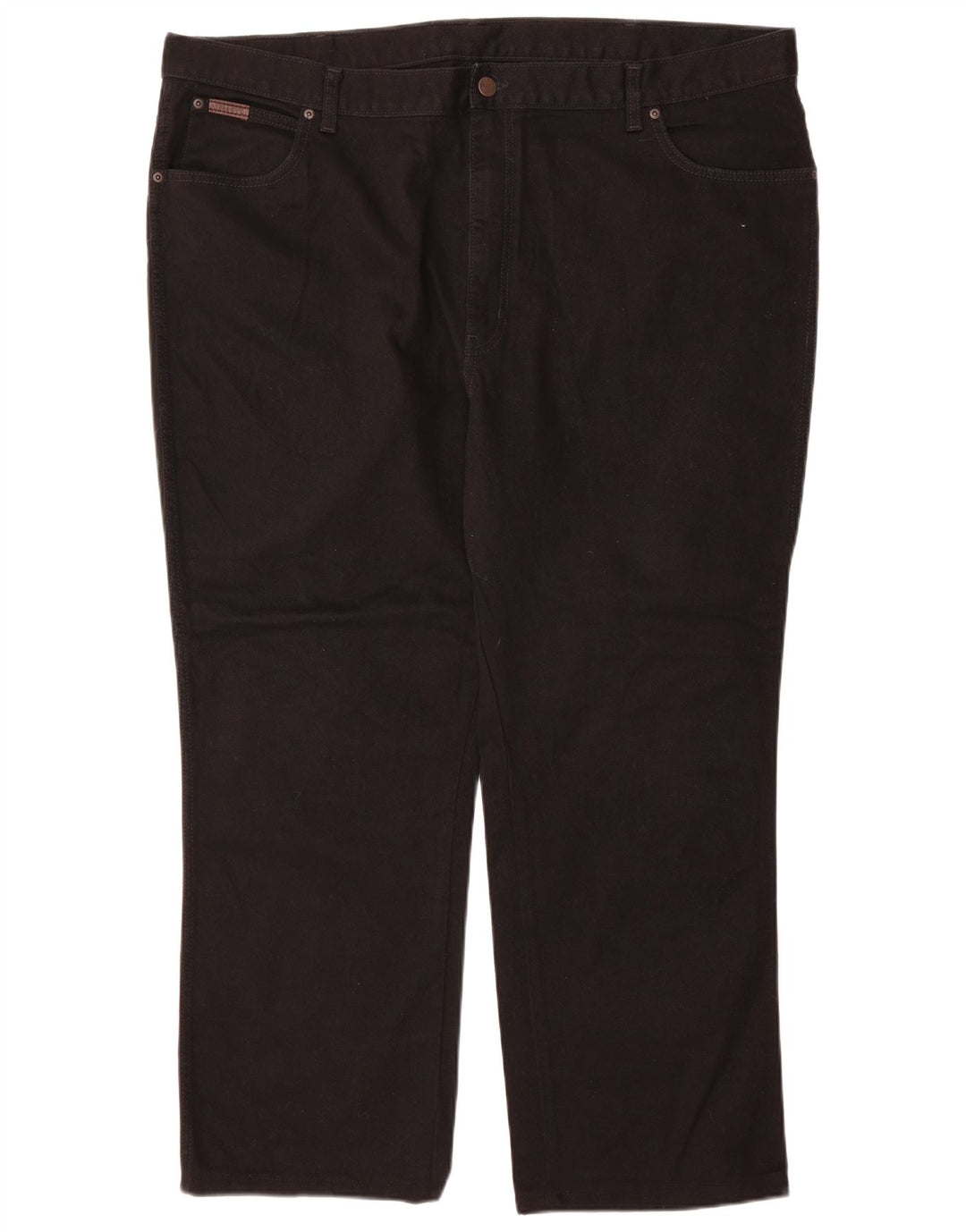 Wrangler Herren Texas Straight Jeans W46 L30 Schwarze Baumwolle