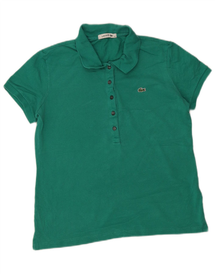 Lacoste Damen-Poloshirt, Größe 40, mittelgrüne Baumwolle