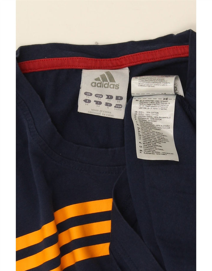 Adidas Herren T-Shirt Top Medium Marineblau Baumwolle