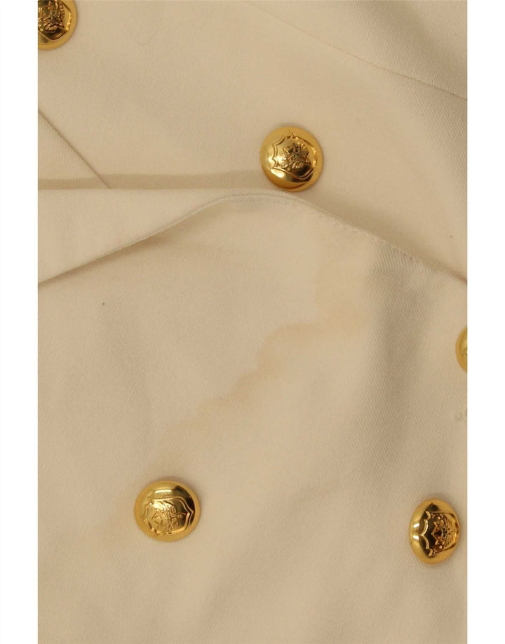 Zweireihiger Blazer für Damen von Zara, Gr. 14, XL, gebrochenes Weiß, Polyester