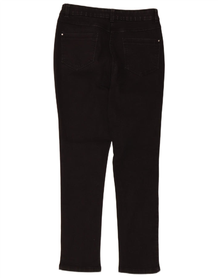 M&Co Damen Slim Jeans UK 12 Medium W30 L27 Schwarze Baumwolle