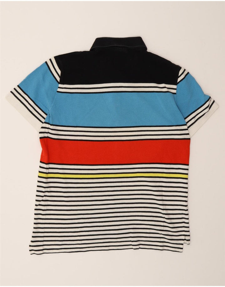 Lacoste Herren-Poloshirt, Größe 5, groß, mehrfarbig, gestreift, Baumwolle