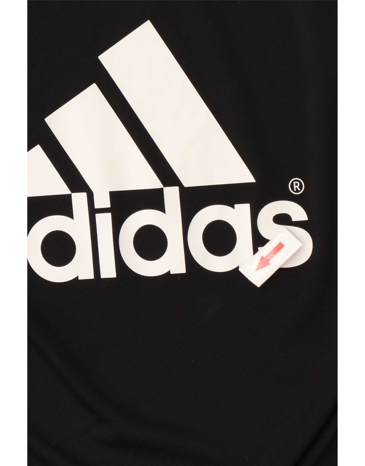Adidas Herren Climalite Graphic T-Shirt Top Large Schwarz Polyester