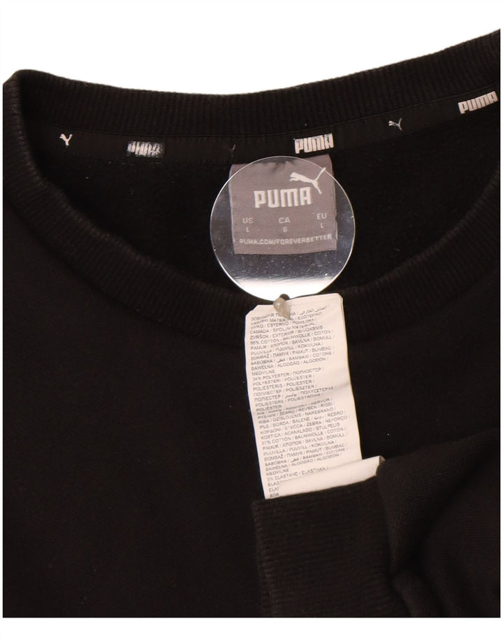 Puma Herren Sweatshirt Pullover Large Schwarz Baumwolle