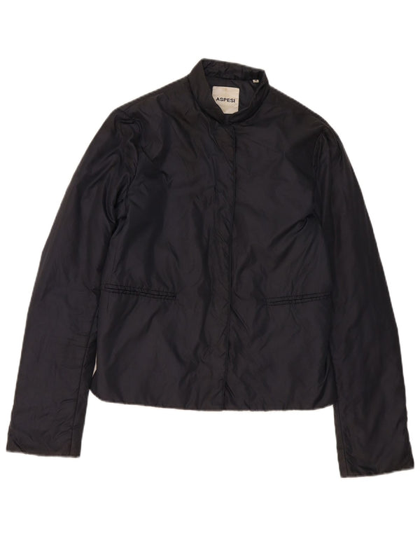 Aspesi Damen Bomberjacke UK 14 Medium Marineblau Polyamid