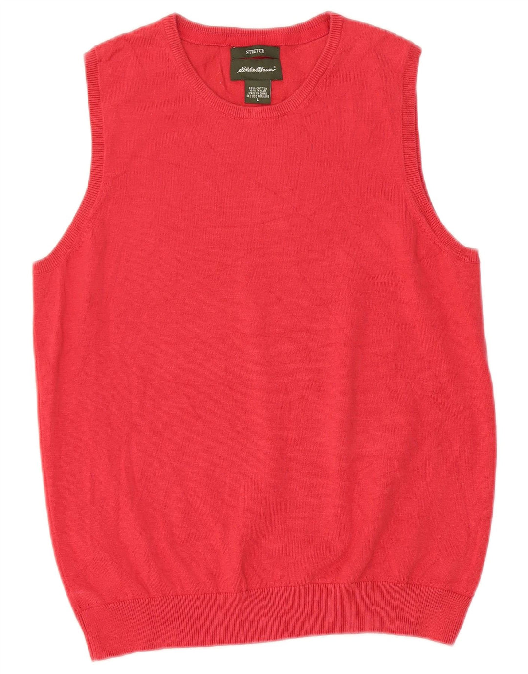 Eddie Bauer Damen Weste Tank Top UK 14 Große rote Baumwolle
