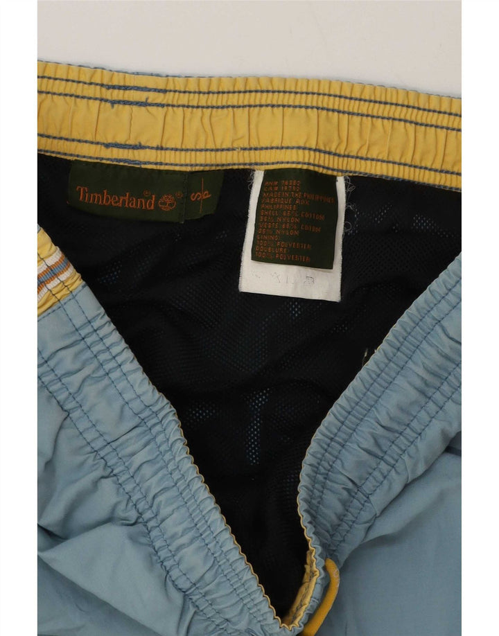 Timberland Herren-Badeshorts, klein, blaues Farbblock-Polyester