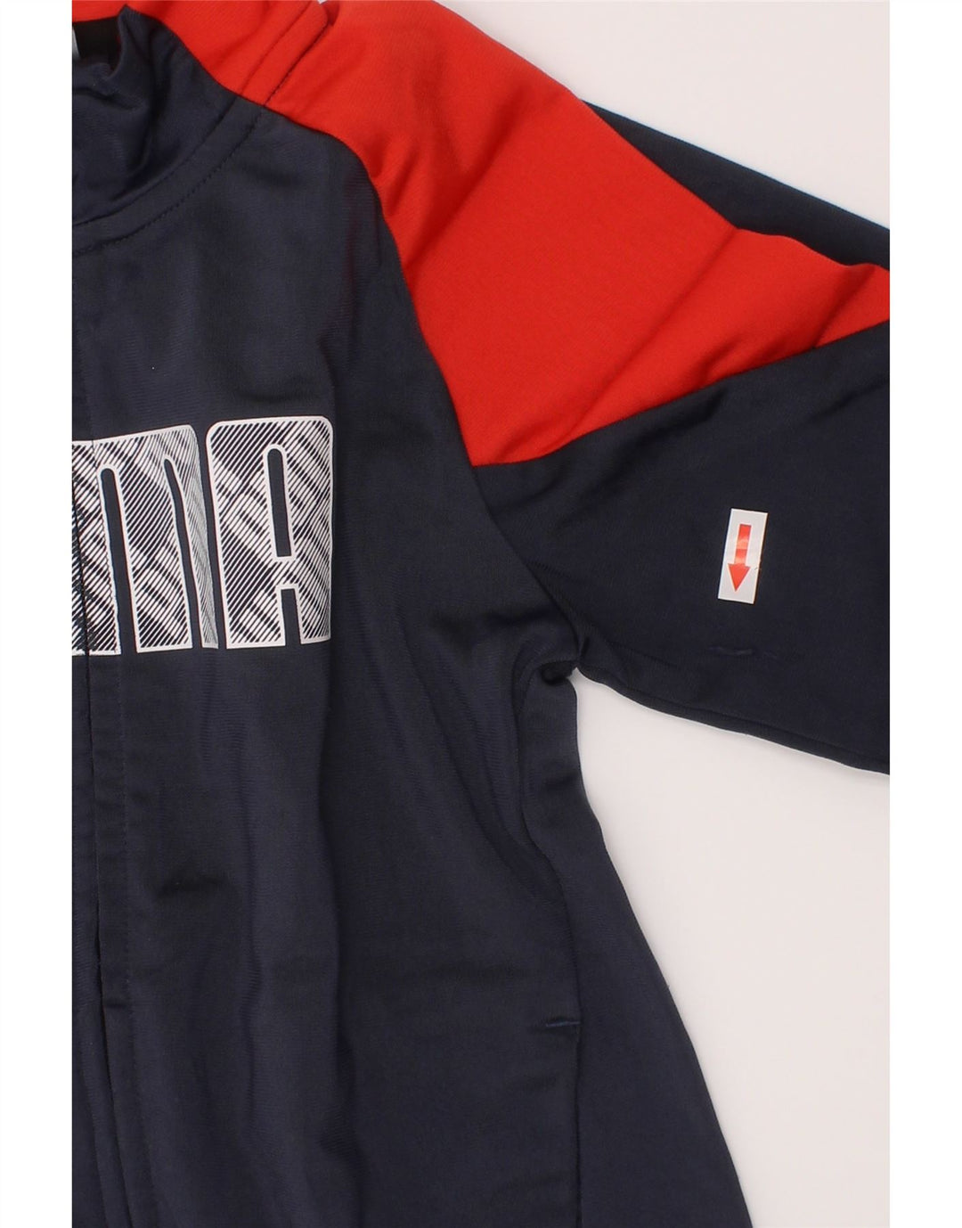 Puma Jungen Grafik-Trainingsanzug-Top-Jacke, 9–10 Jahre, Marineblau, Farbblock