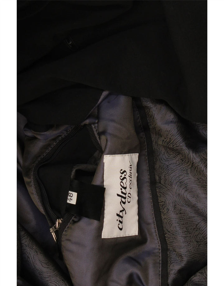 Vintage Herren Trenchcoat IT 48 Medium Schwarz