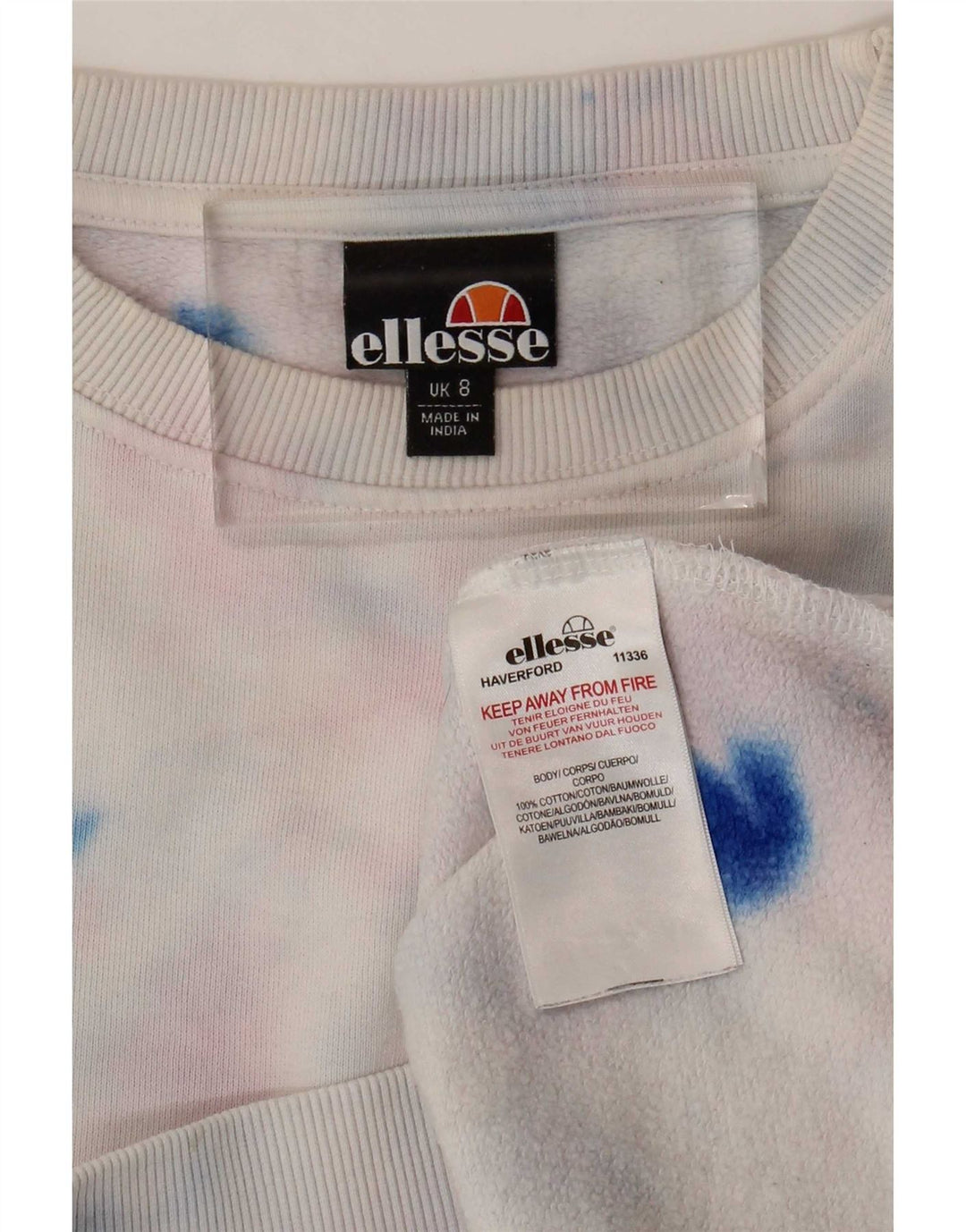 Ellesse Damen-Sweatshirt in Übergröße, Gr. 8, mehrfarbig, Batikfärbung