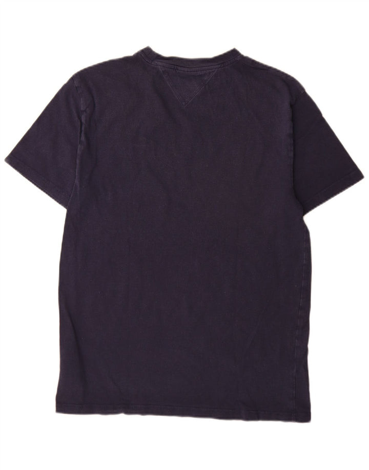 Tommy Hilfiger Herren-Grafik-T-Shirt aus mittelblauer, marineblauer Baumwolle