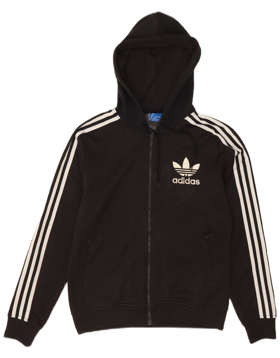 Adidas Herren Zip Hoodie Pullover Small Schwarz Polyester