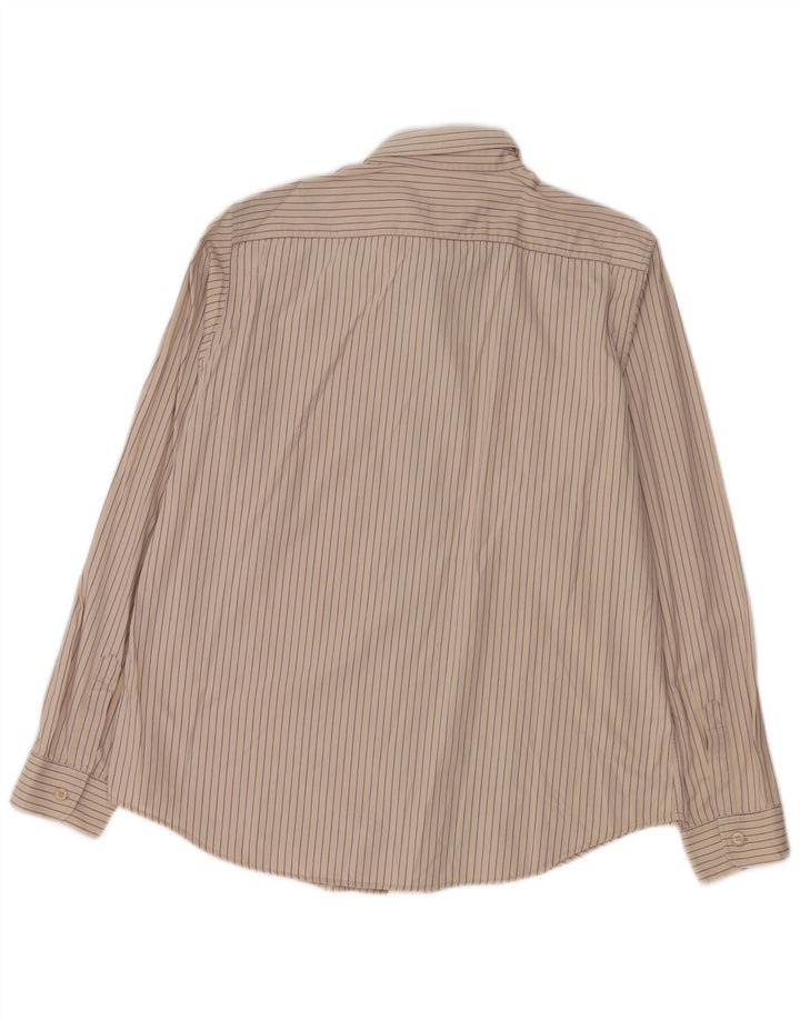 Armani Jeans Herrenhemd 3XL Beige gestreift Baumwolle