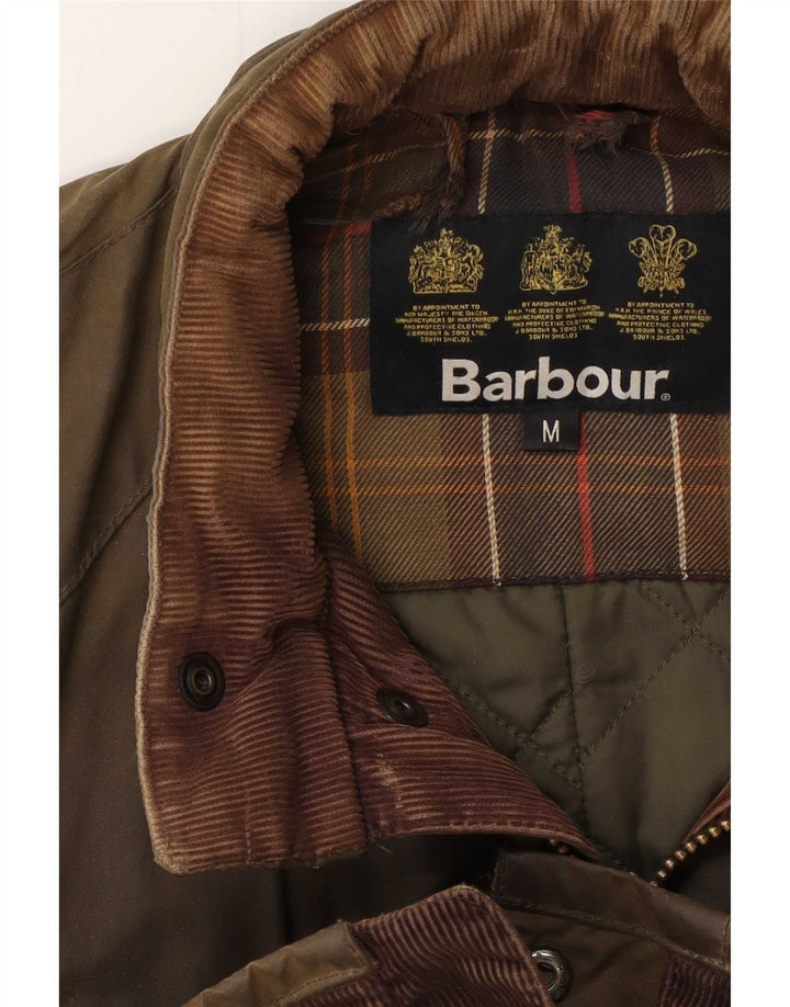 Barbour Herrenjacke aus gewachster Baumwolle, UK 38, mittleres Khaki