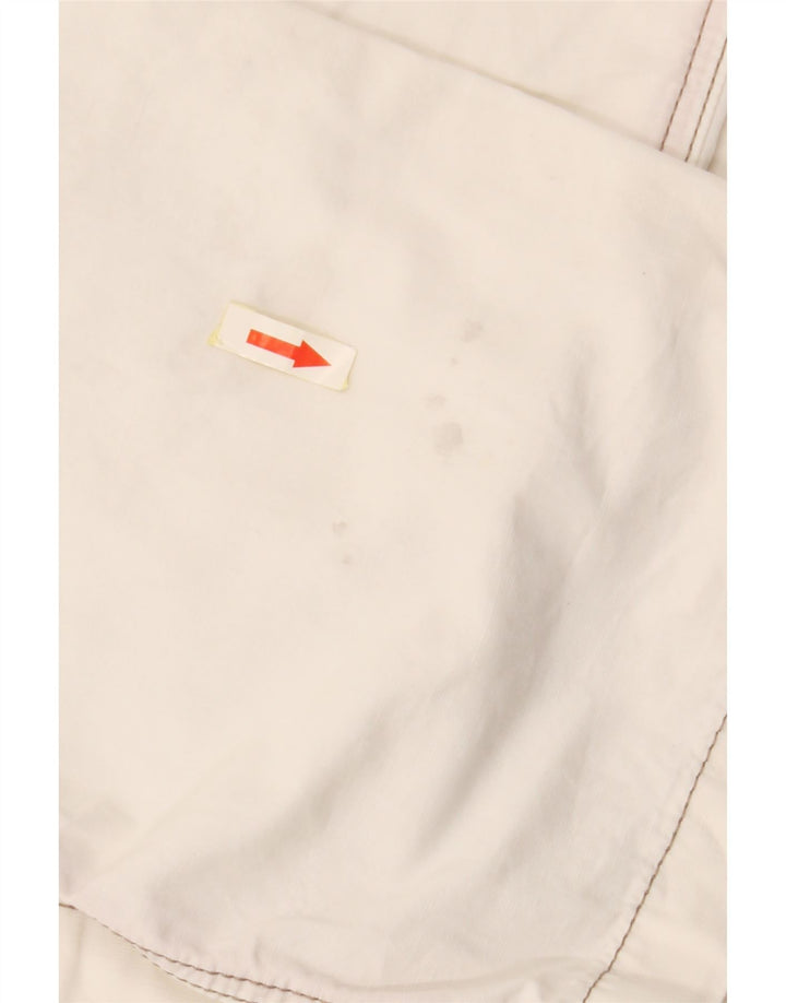 VINTAGE Herren-Hose mit gerader Passform und normaler Passform, W34, L32, gebrochenes Weiß
