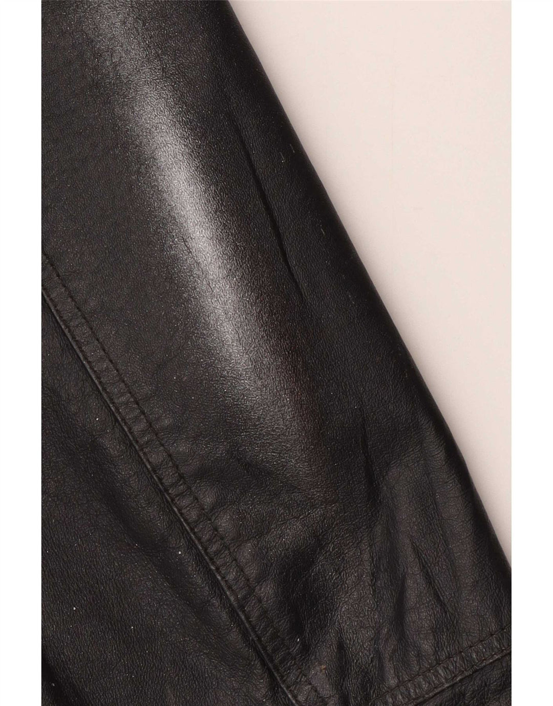 Vintage Herren Leder Bikerjacke IT 50 Medium Schwarz