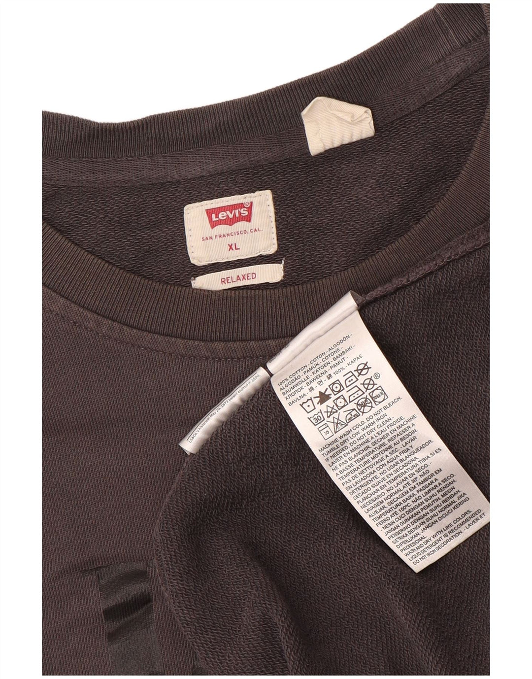 Levi's Herren Relaxed Graphic Sweatshirt Pullover XL Grau Baumwolle