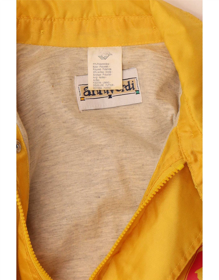 Vintage Jungen-Regenjacke mit lockerer Passform, 11–12 Jahre, gelbes Polyamid